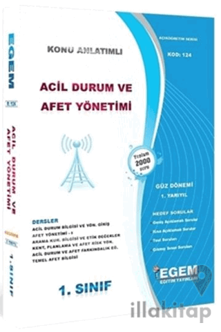 1. Sınıf 1. Yarıyıl Acil Durum ve Afet Yönetimi Konu Anlatımlı - Kod 1