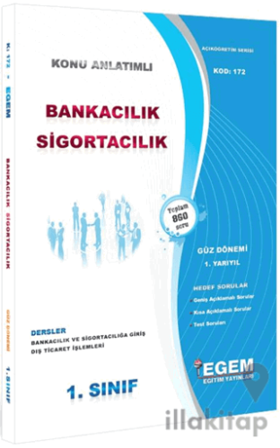 1. Sınıf 1. Yarıyıl Bankacılık Sigortacılık Konu Anlatımlı Soru Bankas