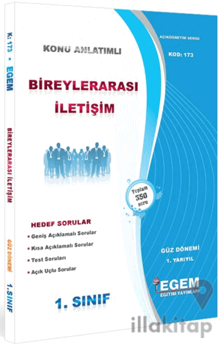 1. Sınıf 1. Yarıyıl Bireyler Arası İletişim Konu Anlatımlı Soru Bankas