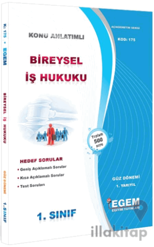 1. Sınıf 1. Yarıyıl Bireysel İş Hukuku Konu Anlatımlı Soru Bankası - K