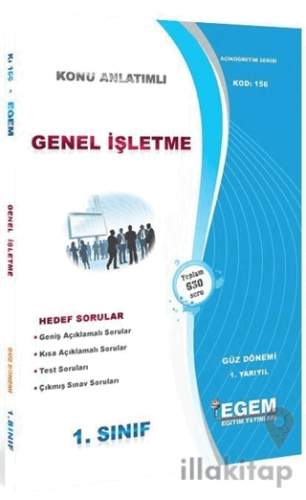 1. Sınıf 1. Yarıyıl Genel İşletme Konu Anlatımlı Soru Bankası - Kod 15