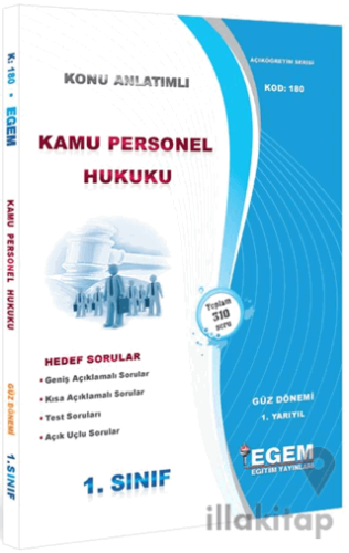 1. Sınıf 1. Yarıyıl Kamu Personel Hukuku Konu Anlatımlı Soru Bankası -