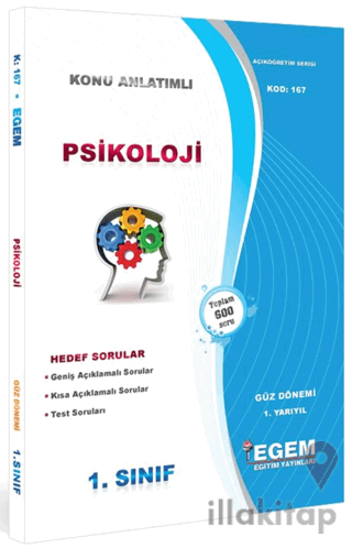 1. Sınıf 1. Yarıyıl Psikoloji Konu Anlatımlı Soru Bankası - Kod 167