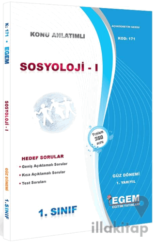 1. Sınıf 1. Yarıyıl Sosyoloji 1 Konu Anlatımlı Soru Bankası - Kod 171