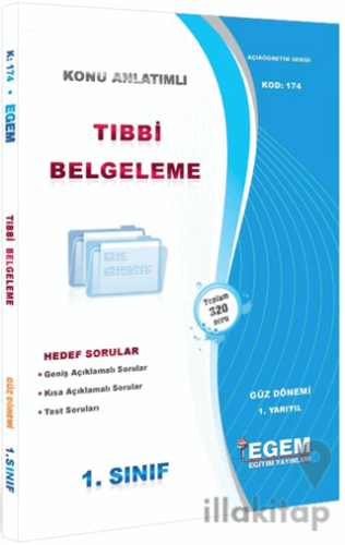 1. Sınıf 1. Yarıyıl Tıbbi Belgeleme Konu Anlatımlı Soru Bankası - Kod 