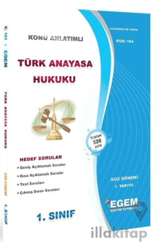 1. Sınıf 1. Yarıyıl Türk Anayasa Hukuku Konu Anlatımlı Soru Bankası - 