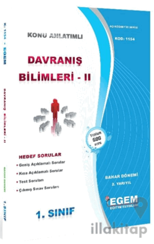 1. Sınıf 2. Yarıyıl Konu Anlatımlı Davranış Bilimleri 2 - Kod 1154