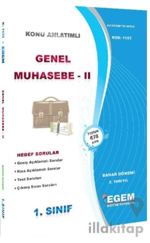 1. Sınıf 2. Yarıyıl Konu Anlatımlı Genel Muhasebe 2 - Kod 1155