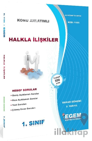 1. Sınıf 2. Yarıyıl Konu Anlatımlı Halkla İlişkiler - Kod 1166