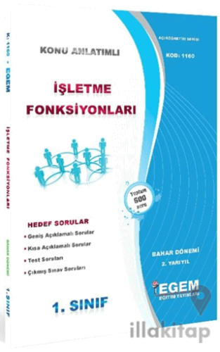 1. Sınıf 2. Yarıyıl Konu Anlatımlı İşletme Fonksiyonları - Kod 1160