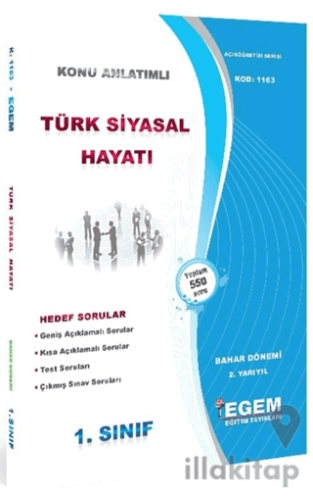 1. Sınıf 2. Yarıyıl Konu Anlatımlı Türk Siyasal Hayatı - Kod 1163