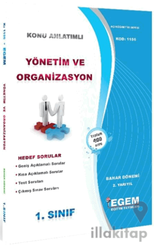 1. Sınıf 2. Yarıyıl Konu Anlatımlı Yönetim ve Organizasyon - Kod 1156