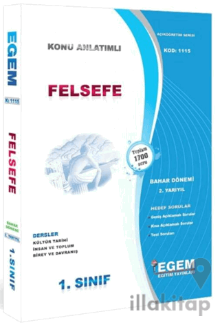 1. Sınıf Felsefe Bahar Dönemi Konu Anlatımlı Soru Bankası 2. Yarıyıl