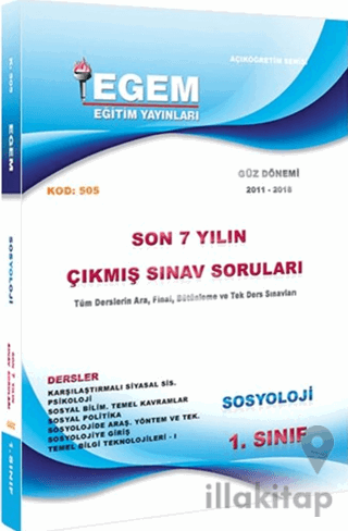 1. Sınıf Sosyoloji 1. Yarıyıl Çıkmış Sınav Soruları (2011-2018) (505)