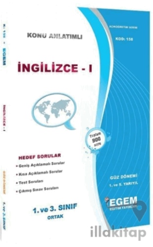 1. ve 3. Sınıf 1. Yarıyıl İngilizce 1 Konu Anlatımlı Soru Bankası - Ko