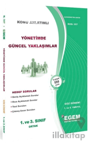 1. ve 3. Sınıf 5 Yarıyıl Yönetimde Güncel Yaklaşımlar Hedef Sorular Ko