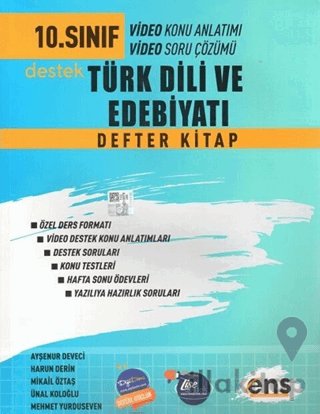 10. Sınıf Türk Dili ve Edebiyatı Destek Defter Kitap