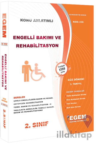 2. Sınıf 3. Yarıyıl Engelli Bakımı ve Rehabilitasyon Konu Anlatımlı So