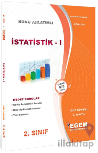 2. Sınıf 3. Yarıyıl İstatistik 1 Konu Anlatımlı Soru Bankası - Kod 254