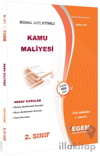 2. Sınıf 3. Yarıyıl Kamu Maliyesi Konu Anlatımlı Soru Bankası - Kod 25