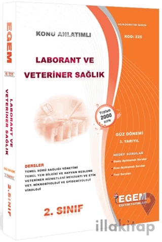 2. Sınıf 3. Yarıyıl Laborant ve Veteriner Sağlık Konu Anlatımlı Soru B