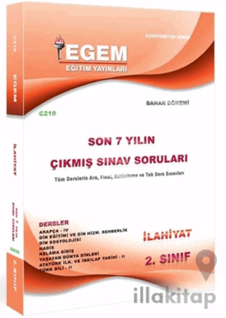 2. Sınıf İlahiyat Bahar Dönemi Çıkmış Sınav Soruları 2011 - 2018 4. Ya