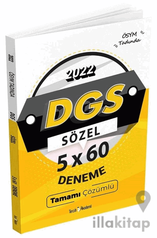 2022 DGS Sözel 5x60 Deneme Tamamı Çözümlü