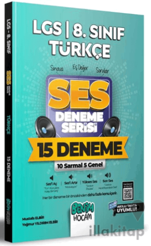 2022 LGS 8. Sınıf Türkçe SES Deneme Serisi 15 Deneme