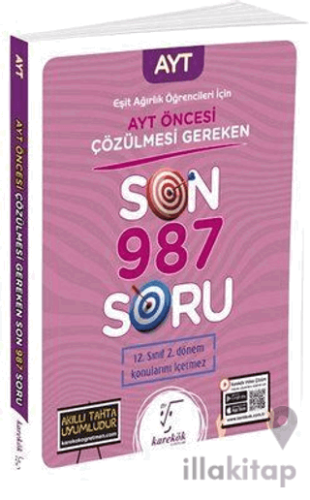 2023 AYT Öncesi Çözülmesi Gereken Son 987 Soru Eşit Ağırlık Öğrenciler