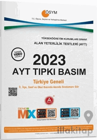 2023 AYT Tıpkı Basım Çıkmış Sorular