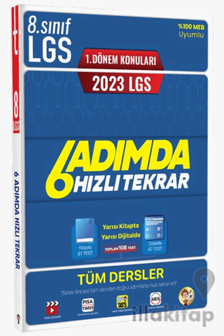 2023 LGS 1. Dönem 6 Adımda Tüm Dersler Hızlı Tekrar