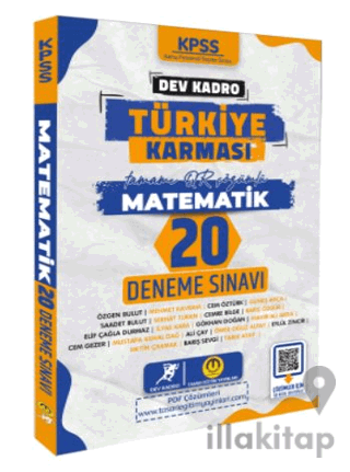 2024 KPSS Dev Kadro Türkiye Karması - Matematik 20 Deneme