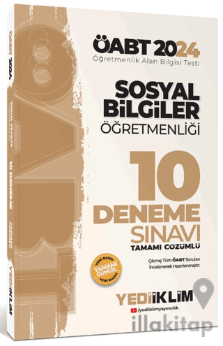 2024 ÖABT Sosyal Bilgiler Öğretmenliği Tamamı Çözümlü 10 Deneme Sınavı