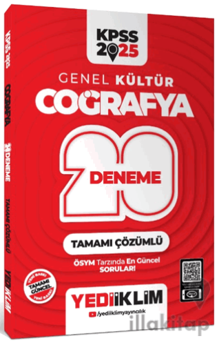 2025 KPSS Genel Kültür Coğrafya Tamamı Çözümlü 20 Deneme