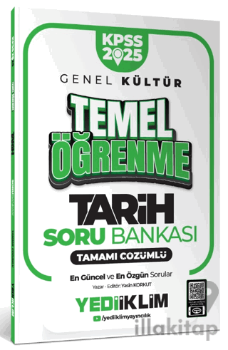 2025 KPSS Genel Kültür Tarih Temel Öğrenme Tamamı Çözümlü Soru Bankası