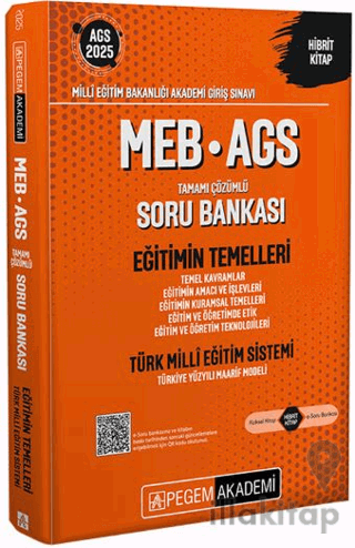 2025 MEB-AGS Soru Bankası Eğitimin Temelleri-Türk Milli Eğitim Sistemi