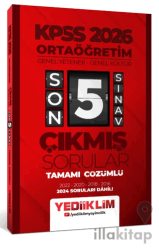 2026 Ortaöğretim Genel Yetenek - Genel Kültür Tamamı Çözümlü Son 5 Sın