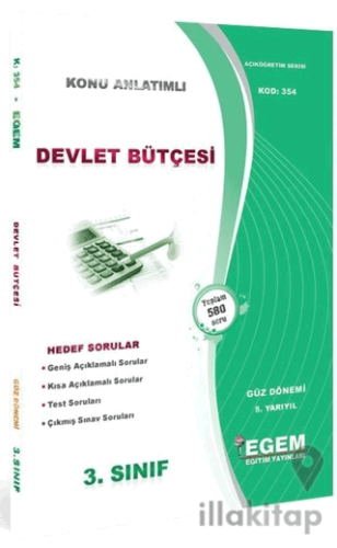 3. Sınıf 5. Yarıyıl Devlet Bütçesi Konu Anlatımlı Soru Bankası (Kod 35