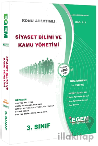 3. Sınıf 5. Yarıyıl Siyaset Bilimi ve Kamu Yönetimi Konu Anlatımlı Sor