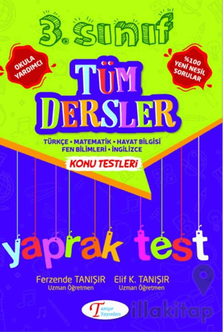 3. Sınıf Tüm Dersler Konu Testleri Test