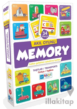 34 Parça Memory Taşıtlar Akıl Oyunu