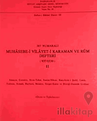 387 Numaralı Muhasebe-i Vilayet-i Karaman ve Rum Defteri (937-1530) - 