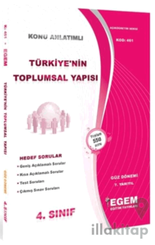 4. Sınıf 5. Yarıyıl Türkiye'nin Toplumsal Yapısı Konu Anlatımlı Soru B