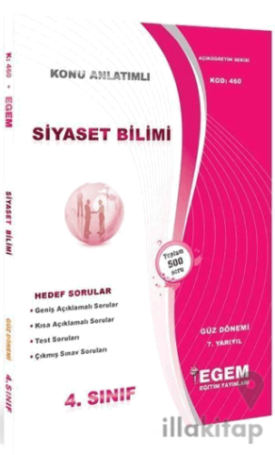 4. Sınıf 7. Yarıyıl Siyaset Bilimi Konu Anlatımlı Soru Bankası (Kod 46