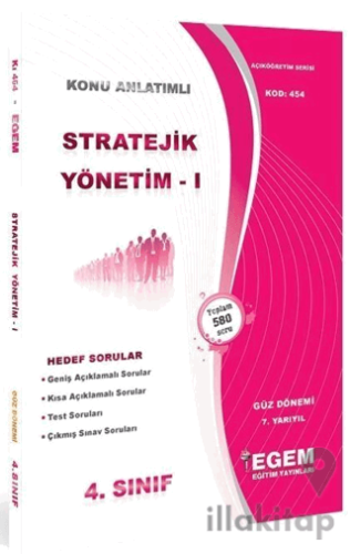 4. Sınıf 7. Yarıyıl Stratejik Yönetim 1 Konu Anlatımlı Soru Bankası (K