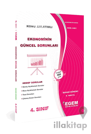 4. Sınıf 8. Yarıyıl Konu Anlatımlı Ekonominin Güncel Sorunları - Kod 4