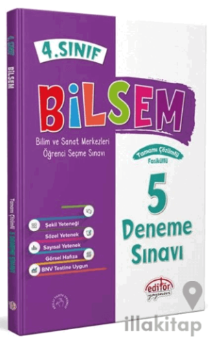 4. Sınıf Bilsem Çözümlü 5 Deneme Sınavı -