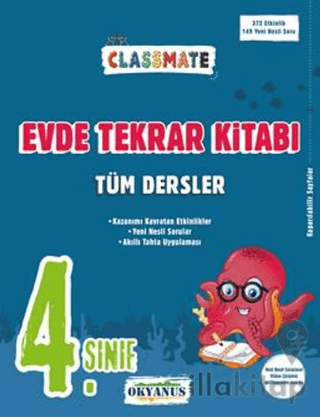 4. Sınıf Classmate Tüm Dersler Evde Tekrar Kitabı