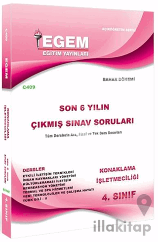 4. Sınıf Konaklama İşletmeciliği Son 6 Yılın Çıkmış Sınav Soruları - K