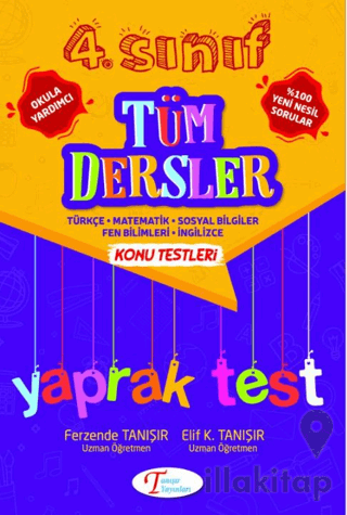 4. Sınıf Tüm Dersler Konu Testleri Test